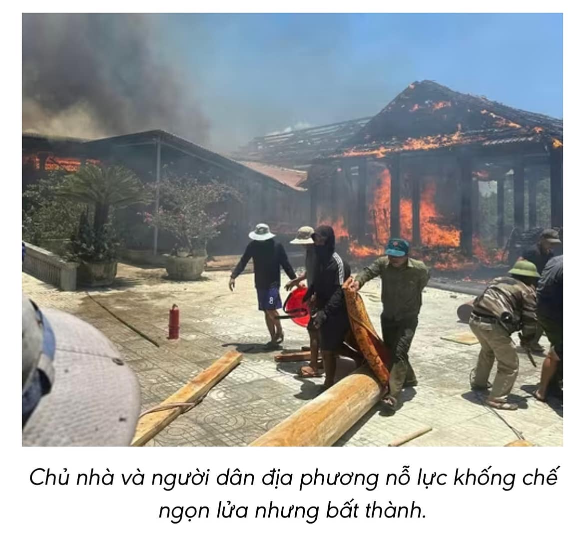 Hỏa hoạn giữa trưa thiêu rụi 3 nhà gỗ, thiệt hại gần 7 tỷ đồng