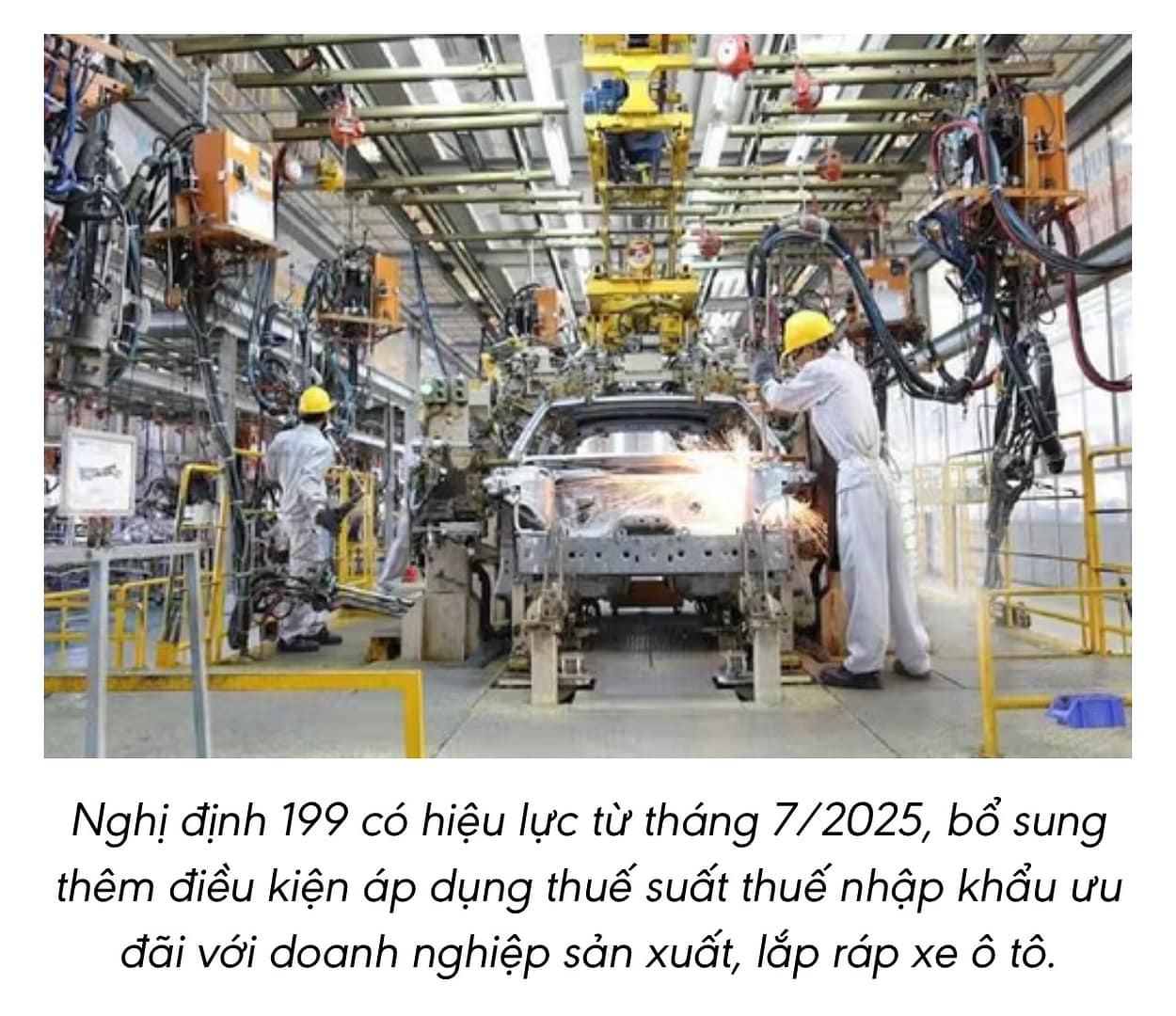 🚗 Điều kiện áp thuế nhập khẩu ưu đãi cho doanh nghiệp sản xuất – lắp ráp ô tô (áp dụng từ tháng 7/2025)