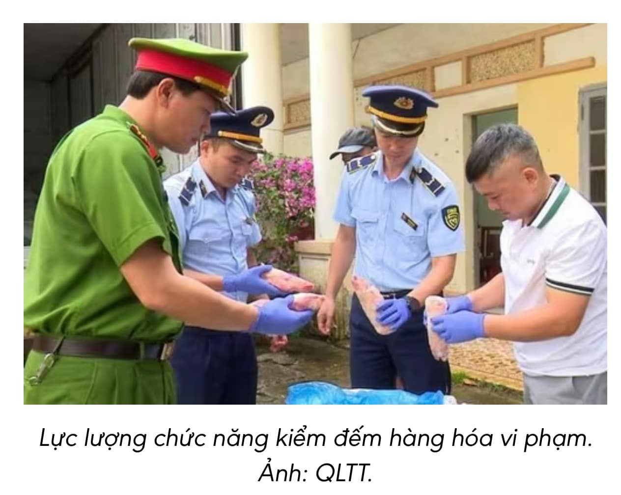 Lạng Sơn thu giữ gần 1 tấn chân giò lợn đông lạnh không rõ nguồn gốc