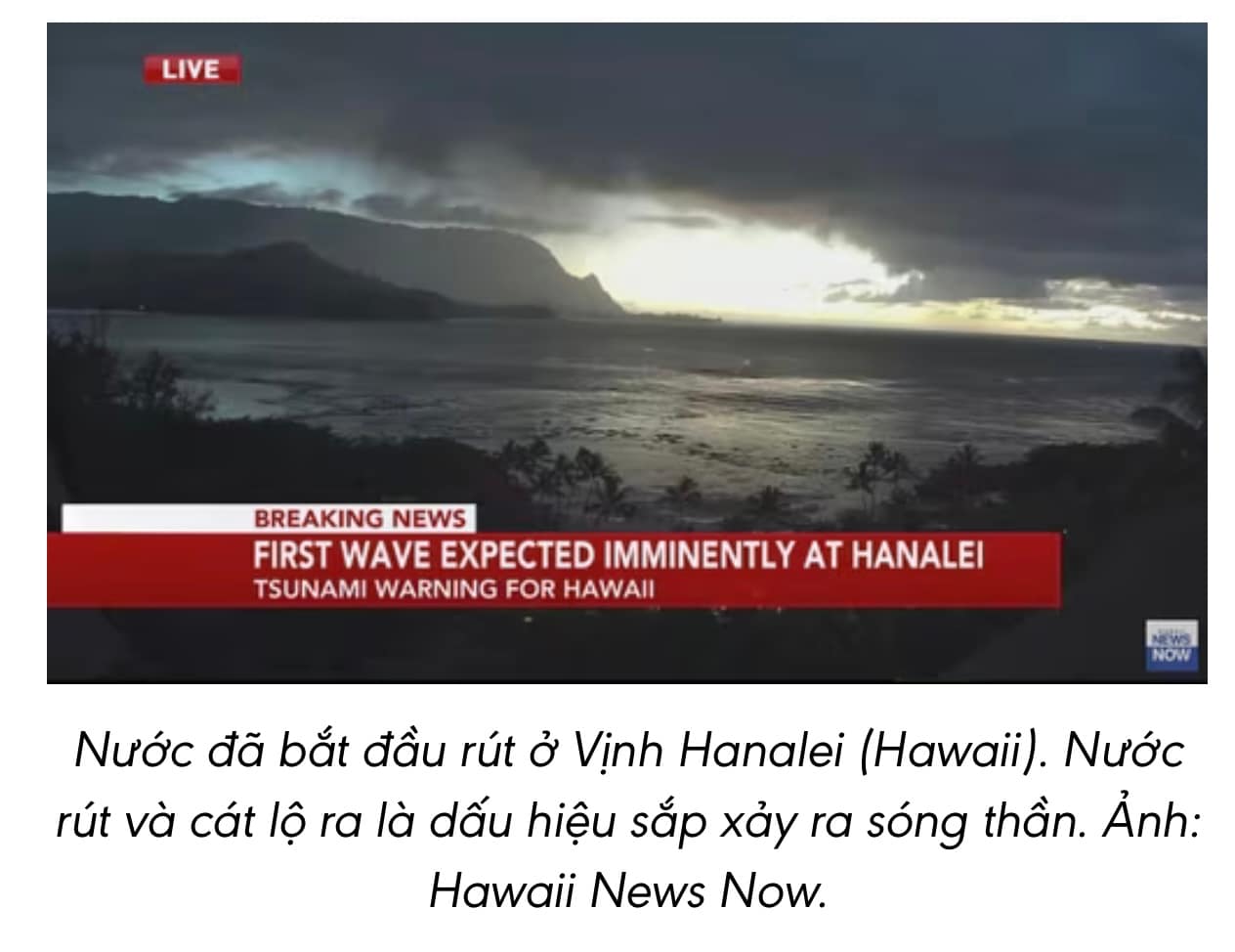 Sóng thần cao 1,75 mét tràn vào Hawaii sau trận động đất lớn ở Thái Bình Dương