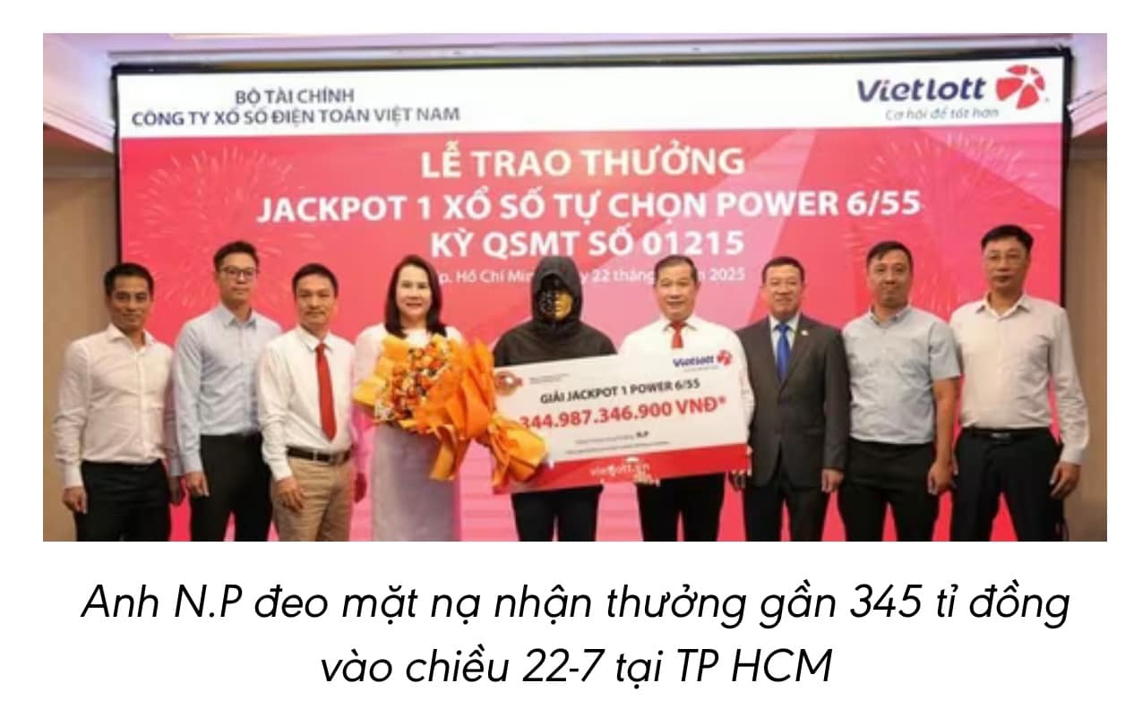 🎉 Người đàn ông TP HCM trúng Jackpot gần 345 tỉ đồng, vợ “rất yêu thương chồng”