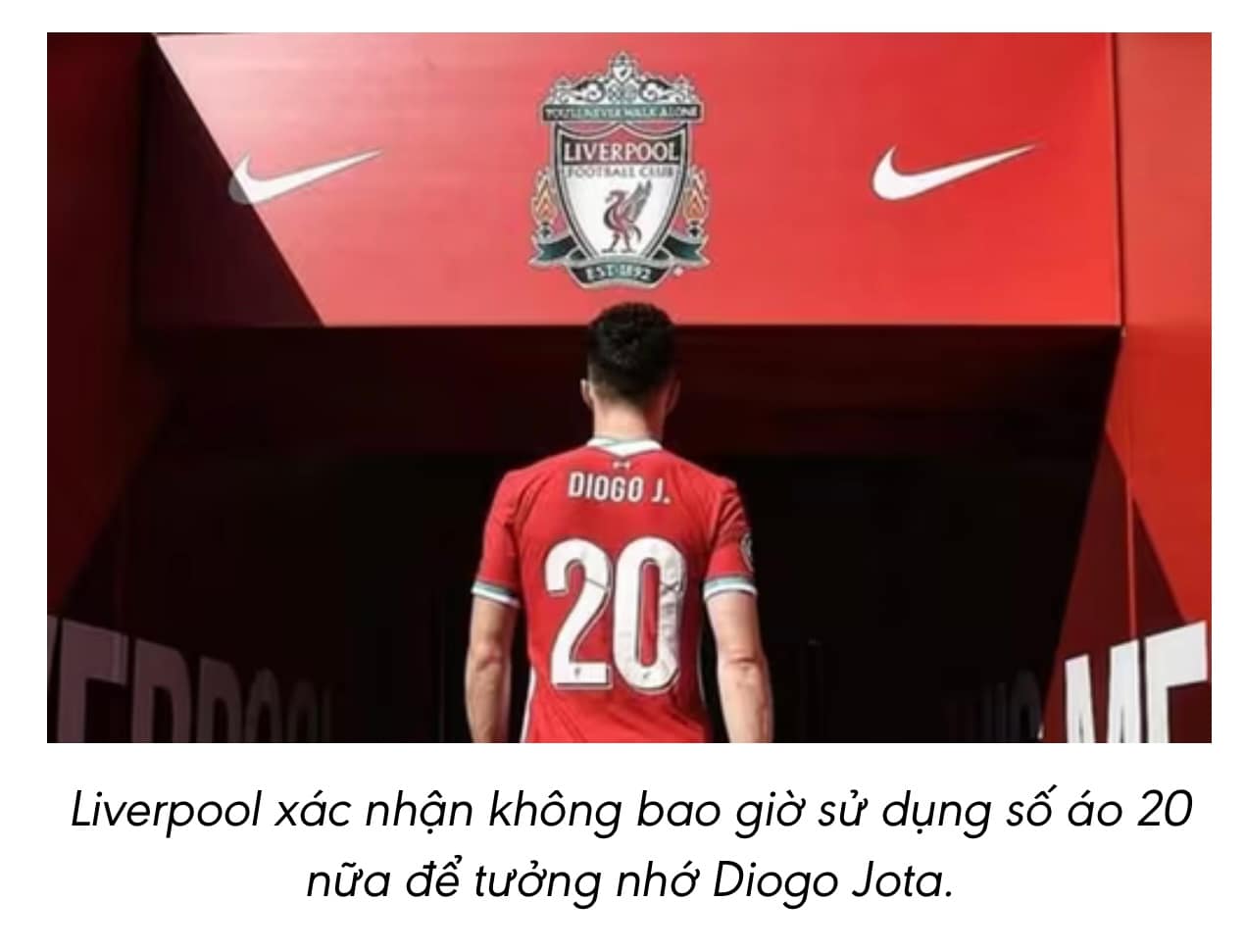 ⚽ Liverpool treo vĩnh viễn áo số 20 để tưởng nhớ Diogo Jota