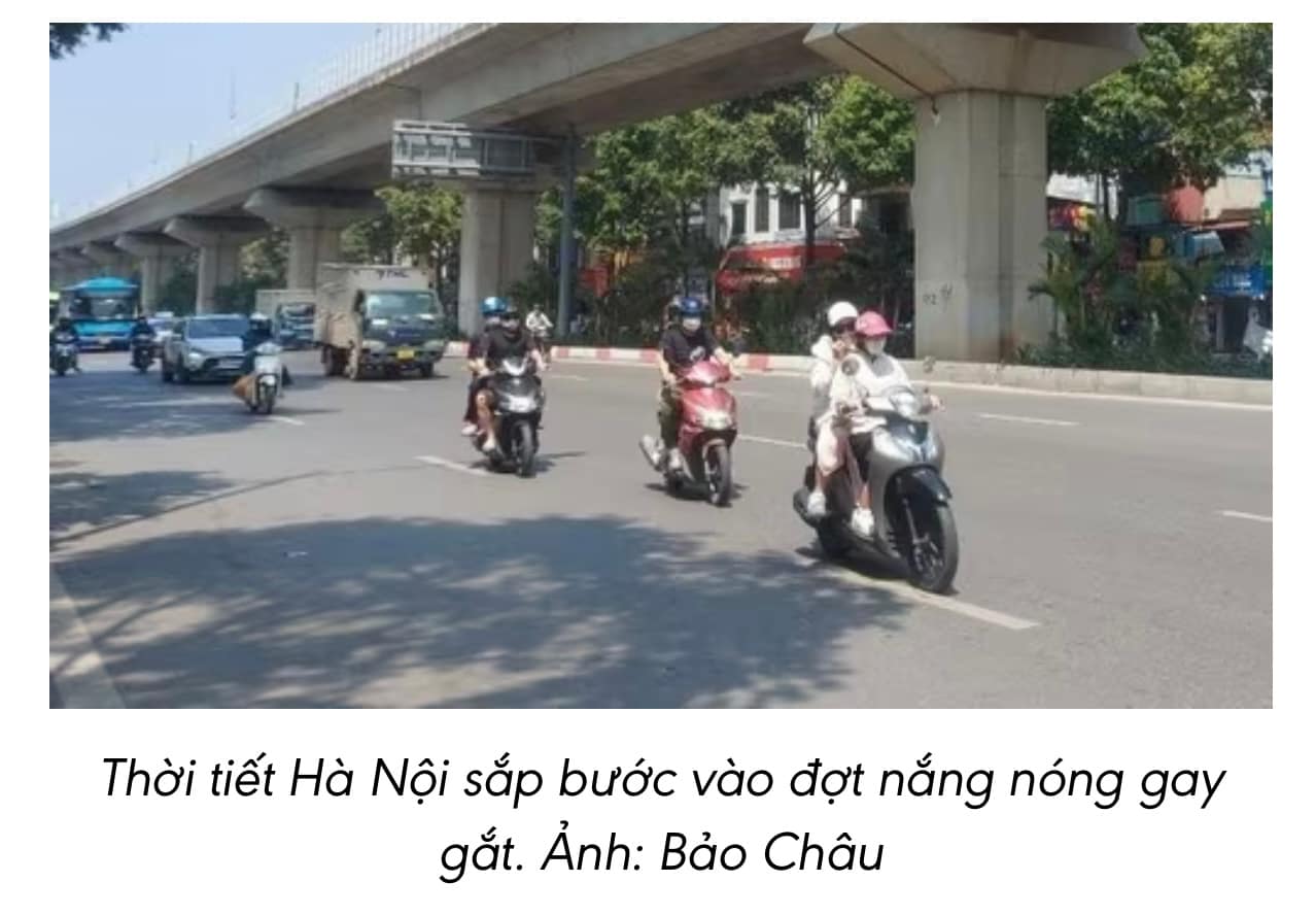 🌞 Hà Nội “chảo lửa”: Nắng gay gắt, nhiệt độ ngoài trời vượt 37 °C