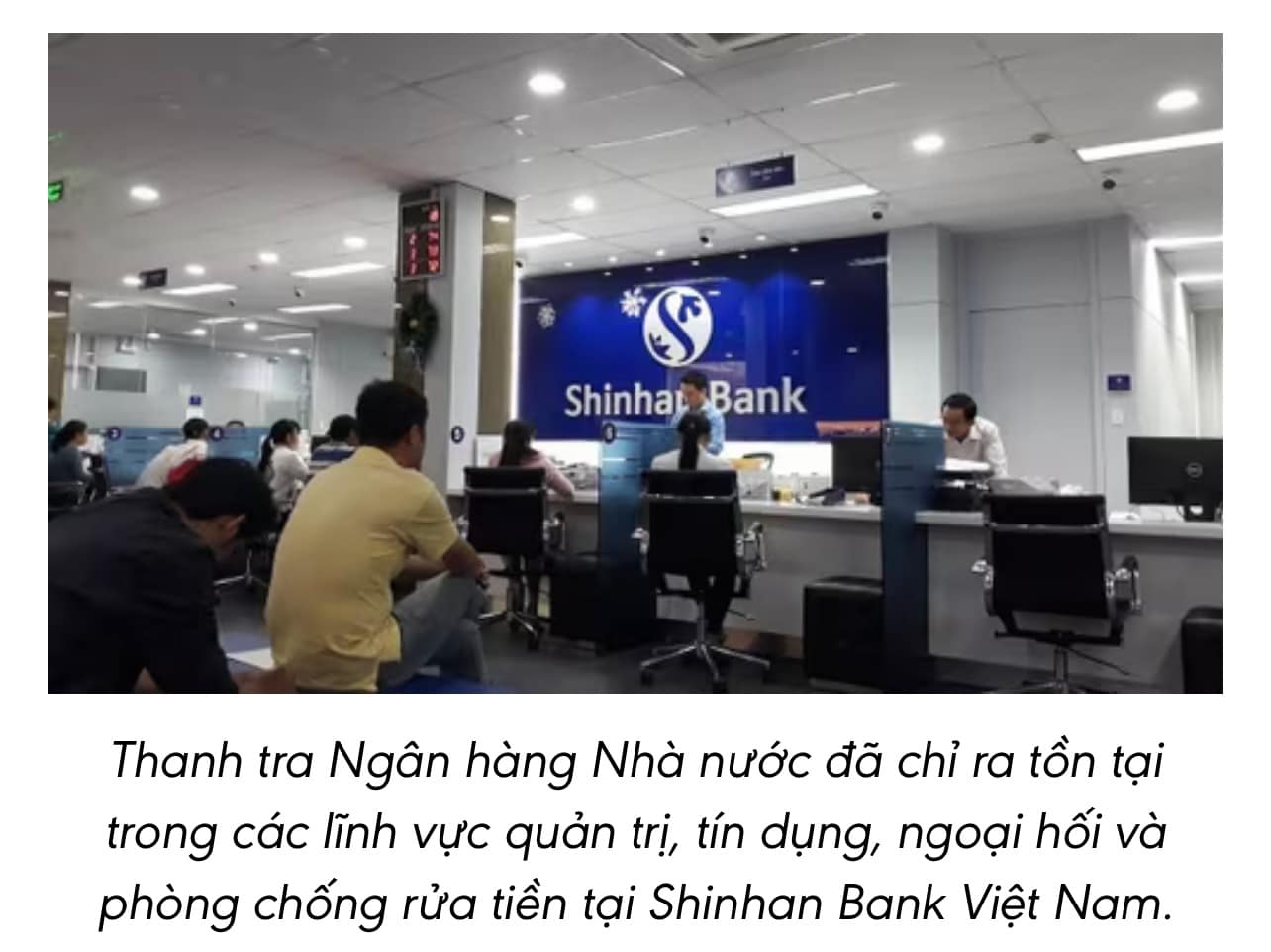🏦 Thanh tra NHNN đã phát hiện loạt vi phạm tại Shinhan Bank Việt Nam