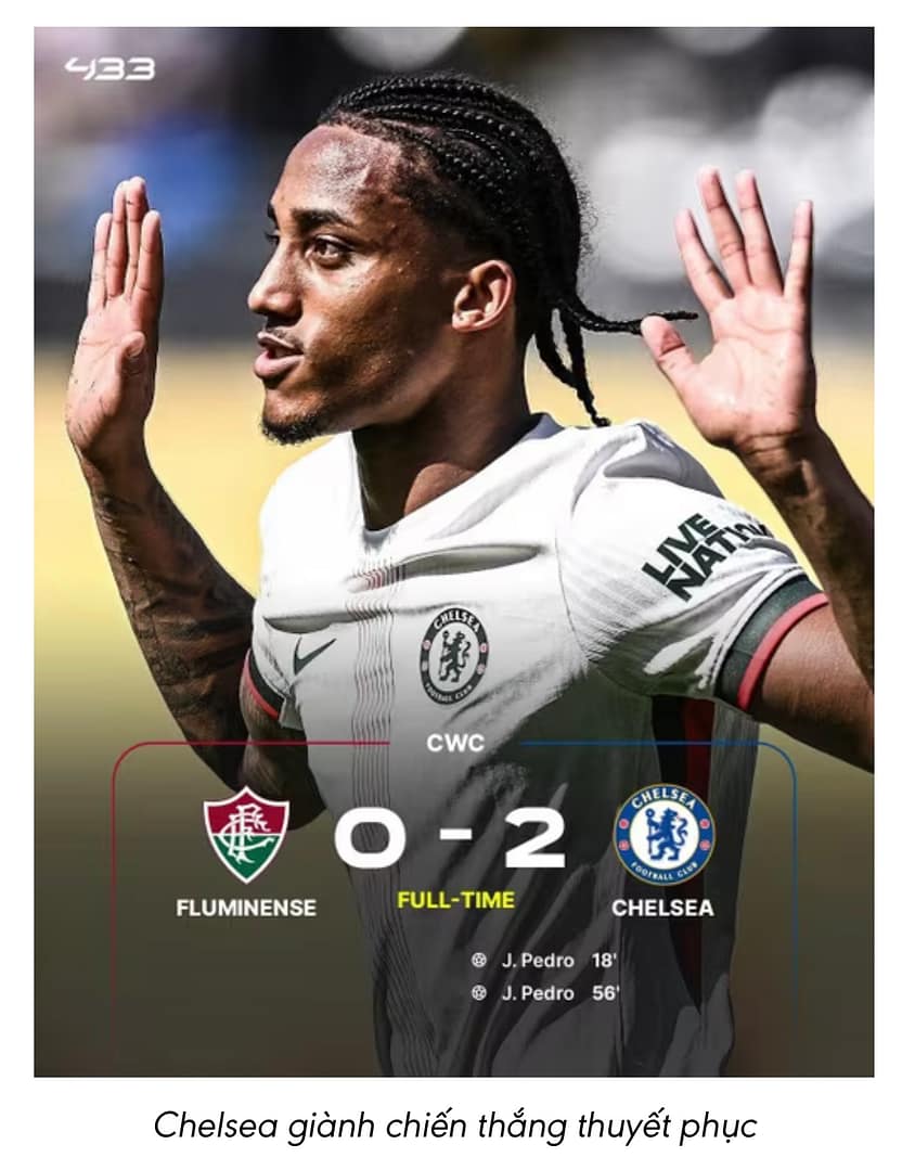 João Pedro tỏa sáng rực rỡ, đưa Chelsea vào chung kết FIFA Club World Cup