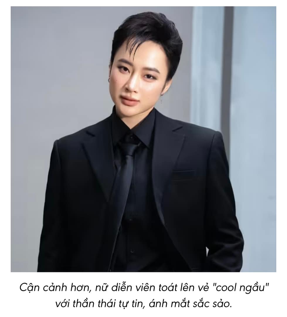 🔥 Angela Phương Trinh hóa thân “soái ca” sắc lạnh trong bộ vest đen